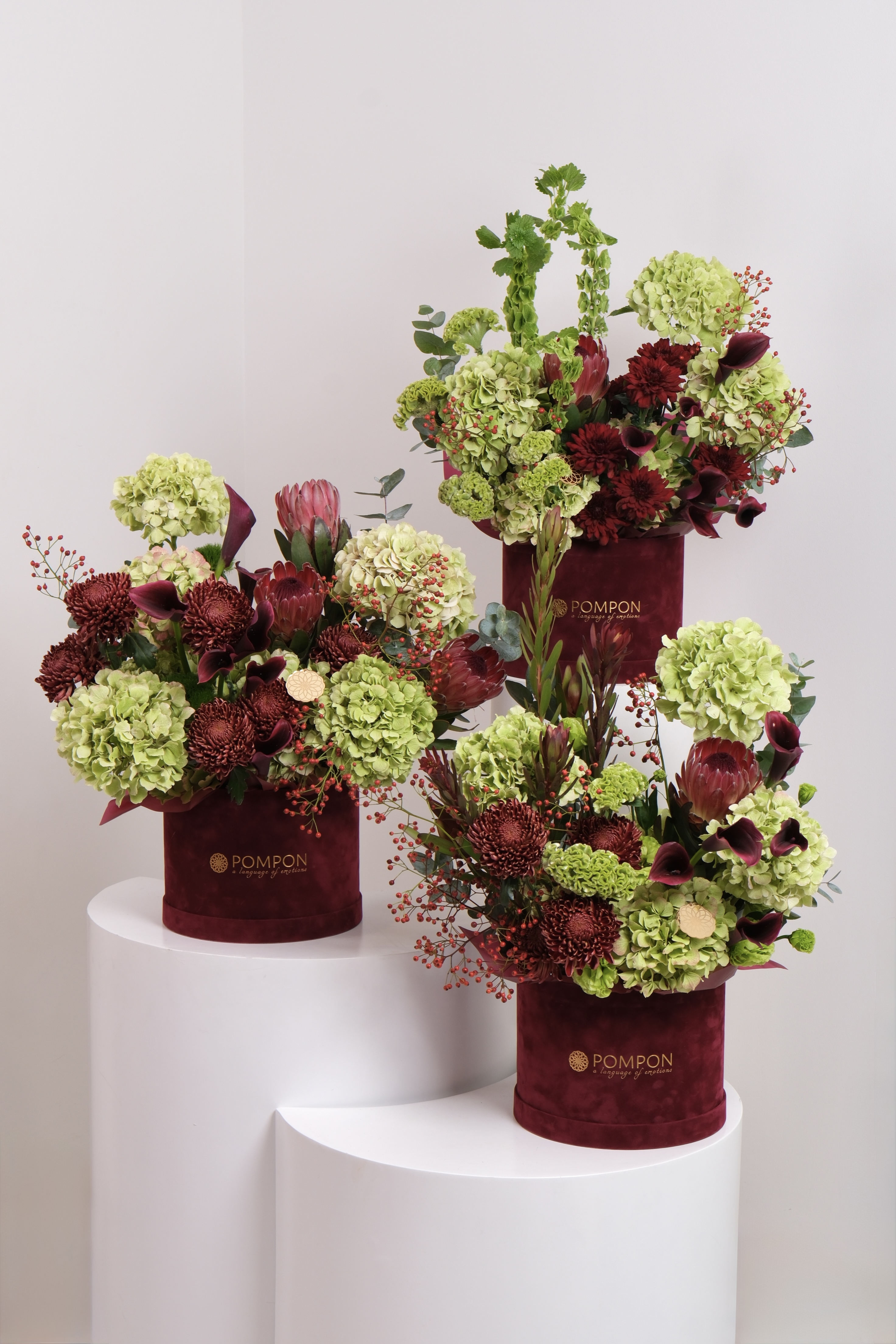 Velvet Garden - Set Of 3 Bouquets